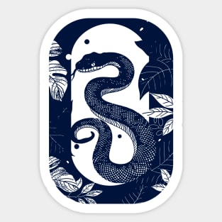 Serpent and leaves Sticker